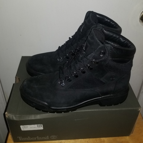 Timberland 6-Inch Waterproof Field Boot Black Nubuck Men's Boots - Picture 4 of 13